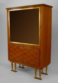 Jules Leleu French Post-War Rosewood Display Cabinet