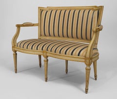 Antique Italian Neo-Classic Striped Loveseat