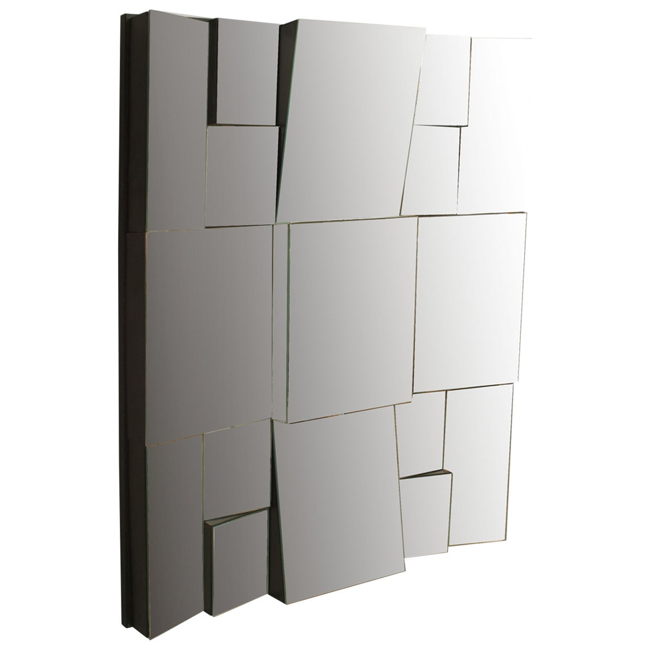 Neal Small Modern Cubist Design Multi-Faced Wall Mirror For Sale