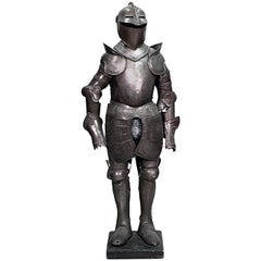 Short Italian Renaissance-Style Etched Metal Suit of Armor