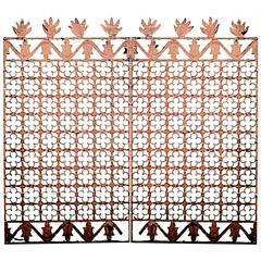English Victorian Painted Iron Gates 4