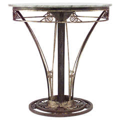 French Art Deco Wrought Iron End Table 5