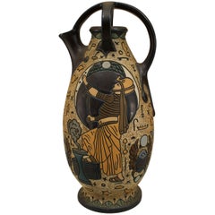 Early 20th c. Czechoslovakian Egyptian Revival Amphora