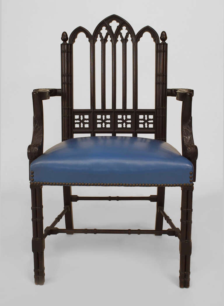 English Chinese Chippendale Style Armchair In Good Condition For Sale In New York, NY