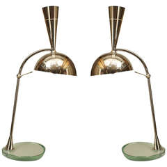 Pair of 2000's Italian Chrome Table Lamps by Roberto Rida, 2008