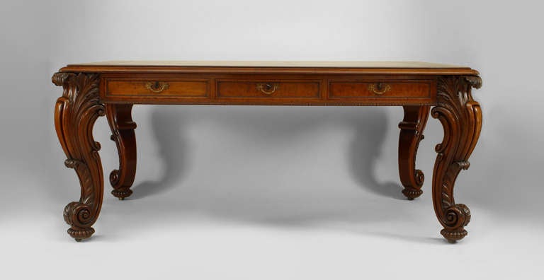 British English Regency Mahogany Table Desk For Sale