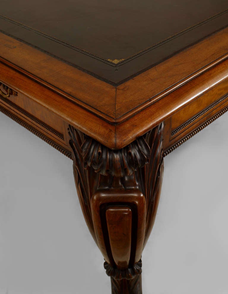 English Regency Mahogany Table Desk In Good Condition For Sale In New York, NY
