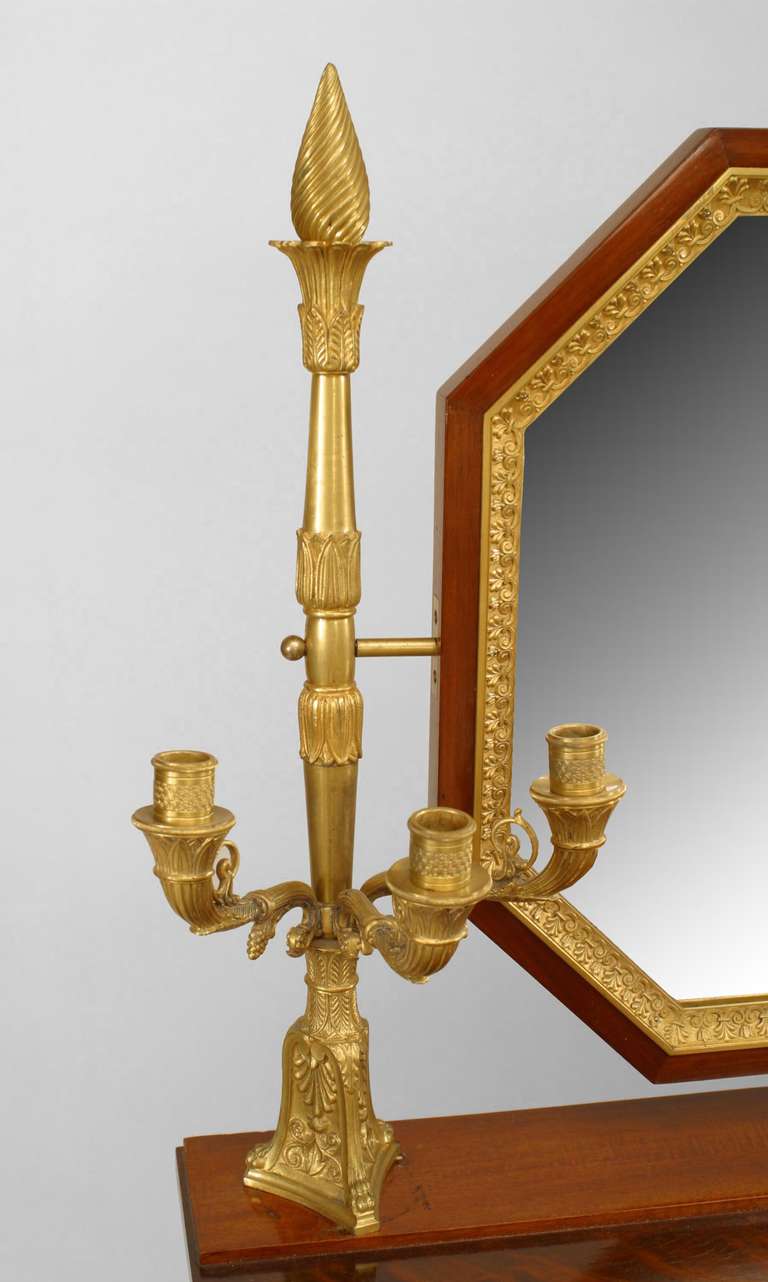 Vanità Impero Francese in bronzo e mogano in vendita 1