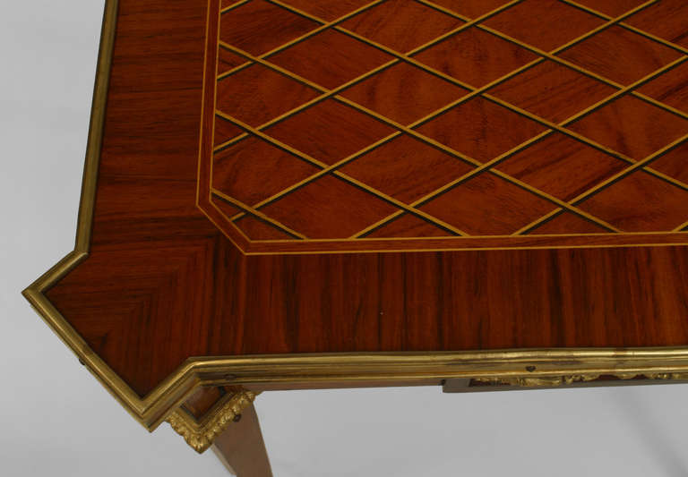 French Louis XVI Parquetry End Table For Sale 2