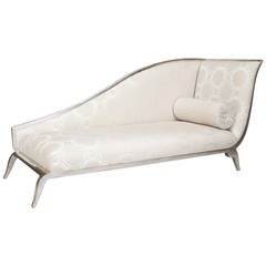 French Art Deco Style Silver Gilt Sleigh Back Recamier