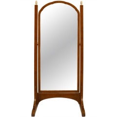 Art Deco Amboyna Cheval Mirror 7
