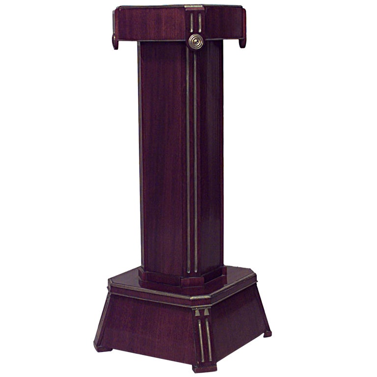 Russian Neoclassic Mahogany Pedestal For Sale