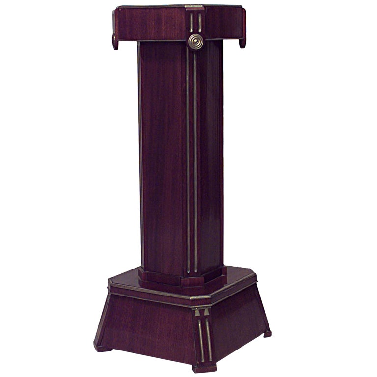 Russian Neoclassic Mahogany Pedestal