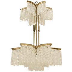 Art Deco Beaded Crystal Chandelier 7