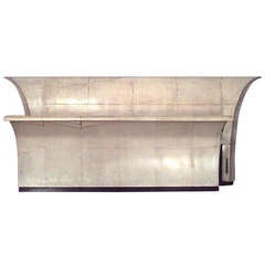 Art Deco Parchment Sleigh Bed attributed to Guglielmo Ulrich 7