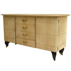 Jacques Adnet French Mid-Century Parchment Sideboard
