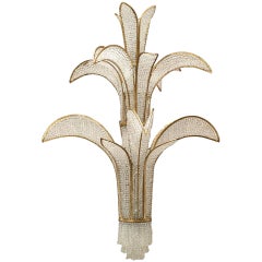 Modern Crystal Palm Chandelier, After Baguès - 1stdibs New York