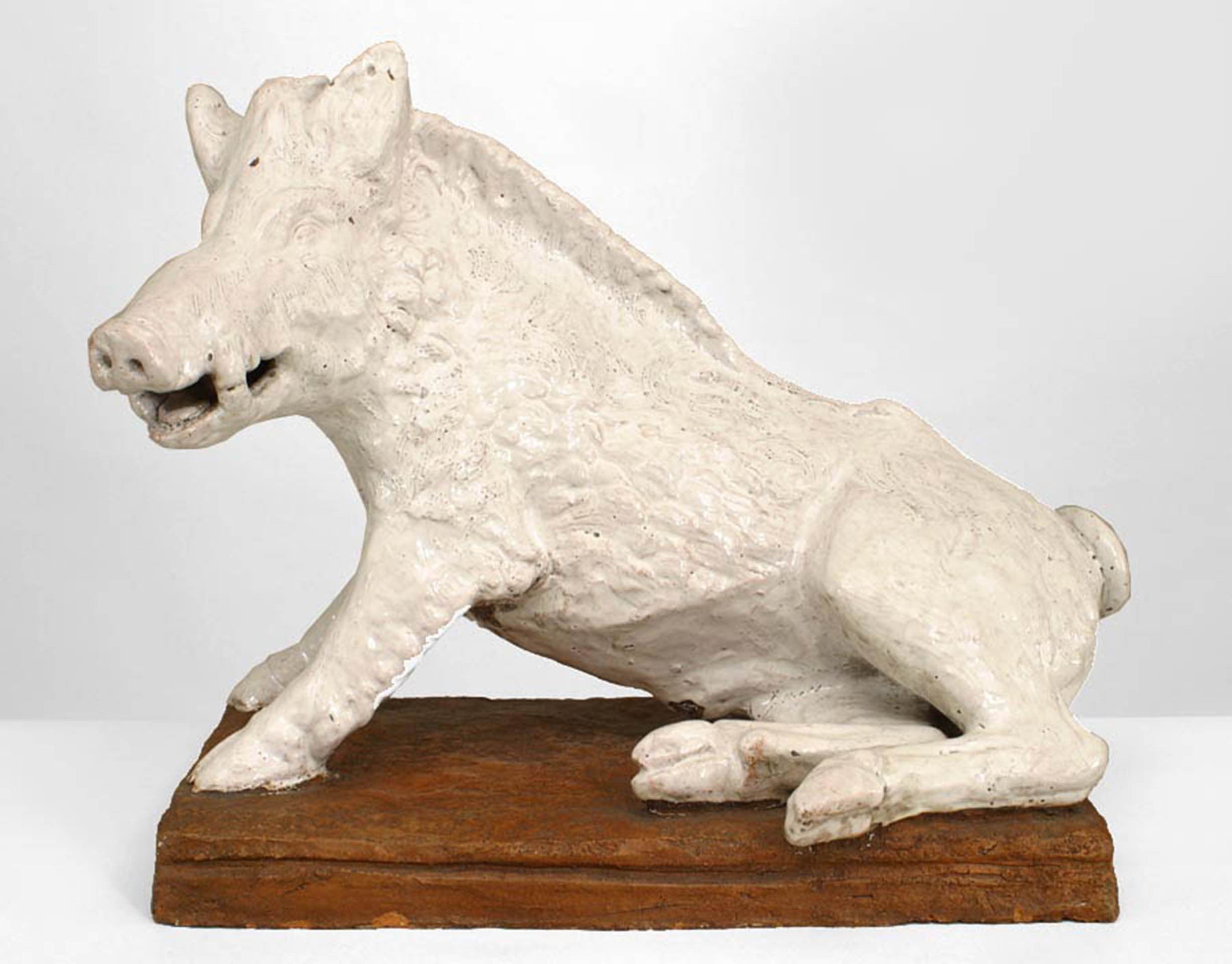 19th c. Italian Terra Cotta Borghese Boar Sculpture