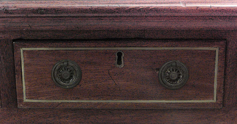 Frühes 19. Jahrhundert, Englisches Regency  Bibliothekstisch Schreibtisch mit Lederplatte im Angebot 1
