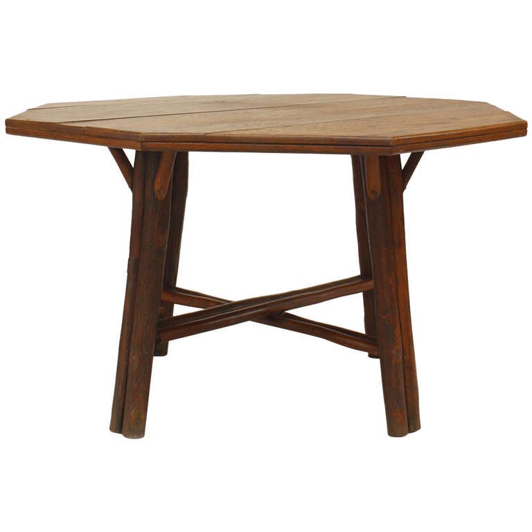 American Rustic Oak Dining Table by Old Hickory Co.