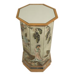 Pedestal Francés de Chinoiserie con Espejo