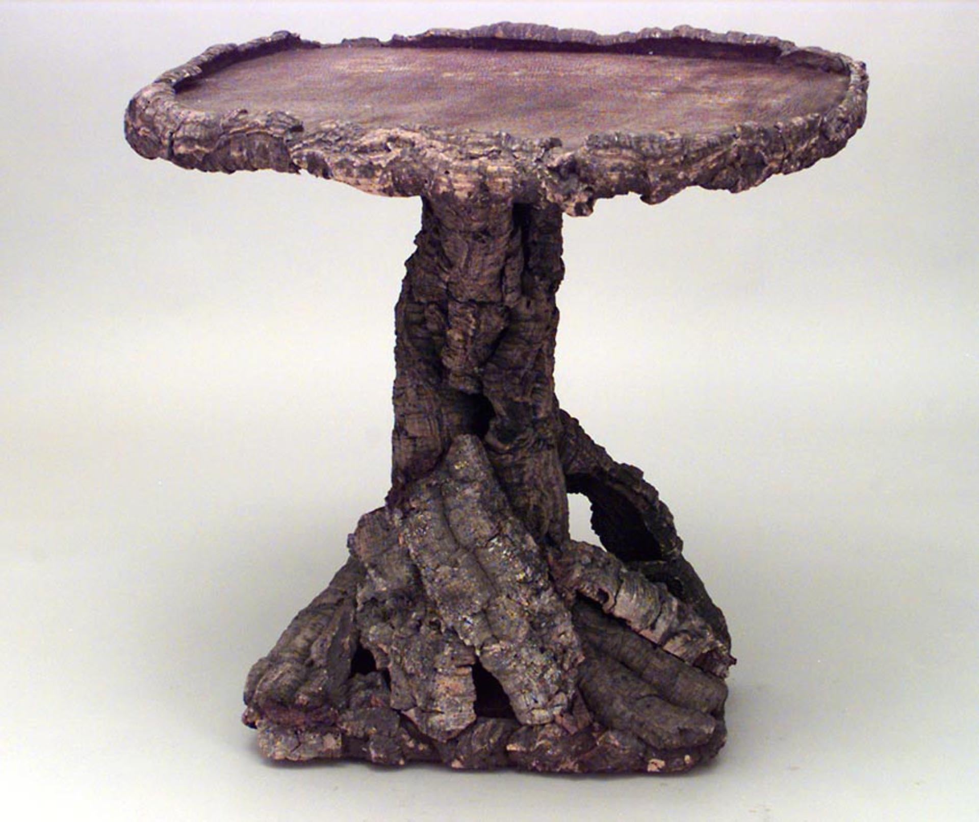 19th c. Rustic Cork Center Table