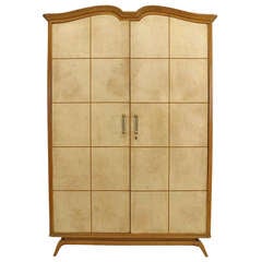 Vintage 1940s Italian Sycamore Armoire