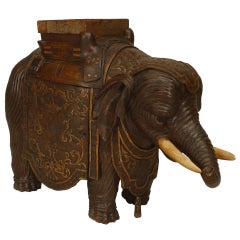 Early 19th c. Anglo-Indian Walnut Elephant Planter