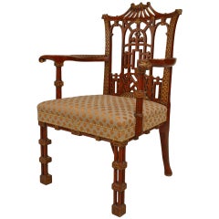Ensemble de douze chaises chinoises de style Chippendale du 19ème siècle