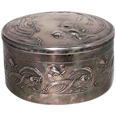 Antique French Art Nouveau Silver Box