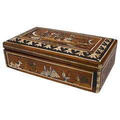 Middle Eastern Egyptian Revival Inlaid Box, circa 1900 1