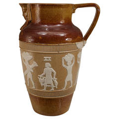 1920s English Egyptian Revival Pitcher by Doulton