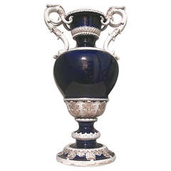 Large 19th Century German Gilt-Trimmed Meissen Porcelain Vase 7
