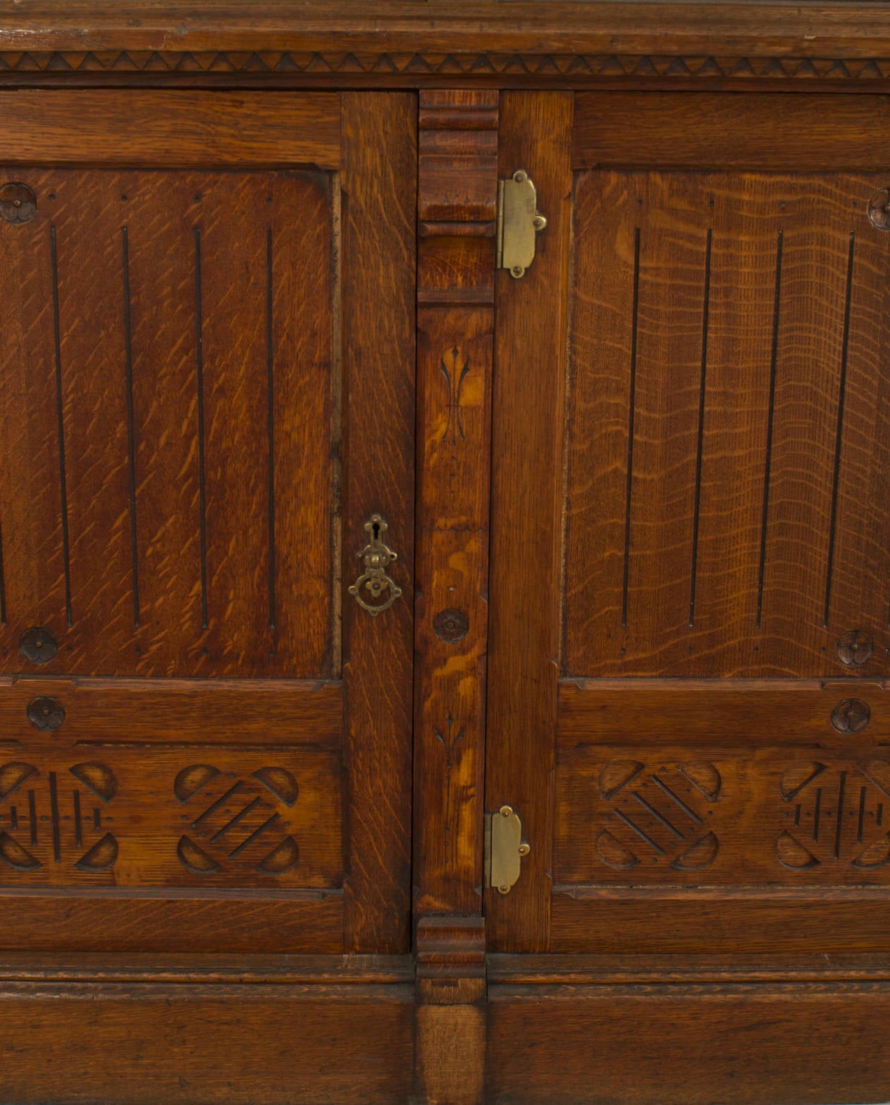 Arts and Crafts English Arts & Crafts Yew Wood Bookcase