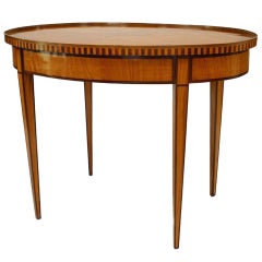 Antique Continental Dutch Satinwood Center Table