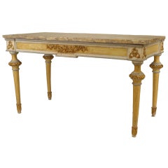 18th c. Neoclassic Marble Top Console