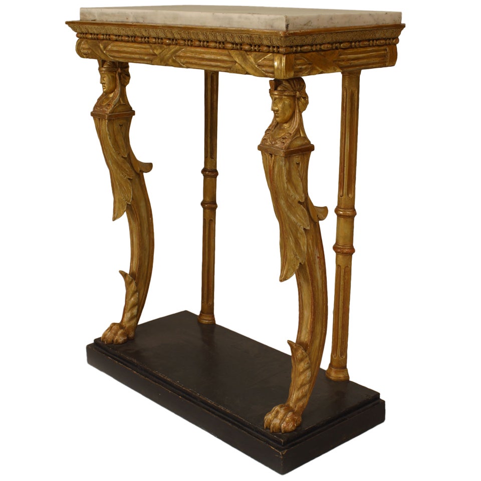 Swedish Empire Console Table With Egyptian Detail