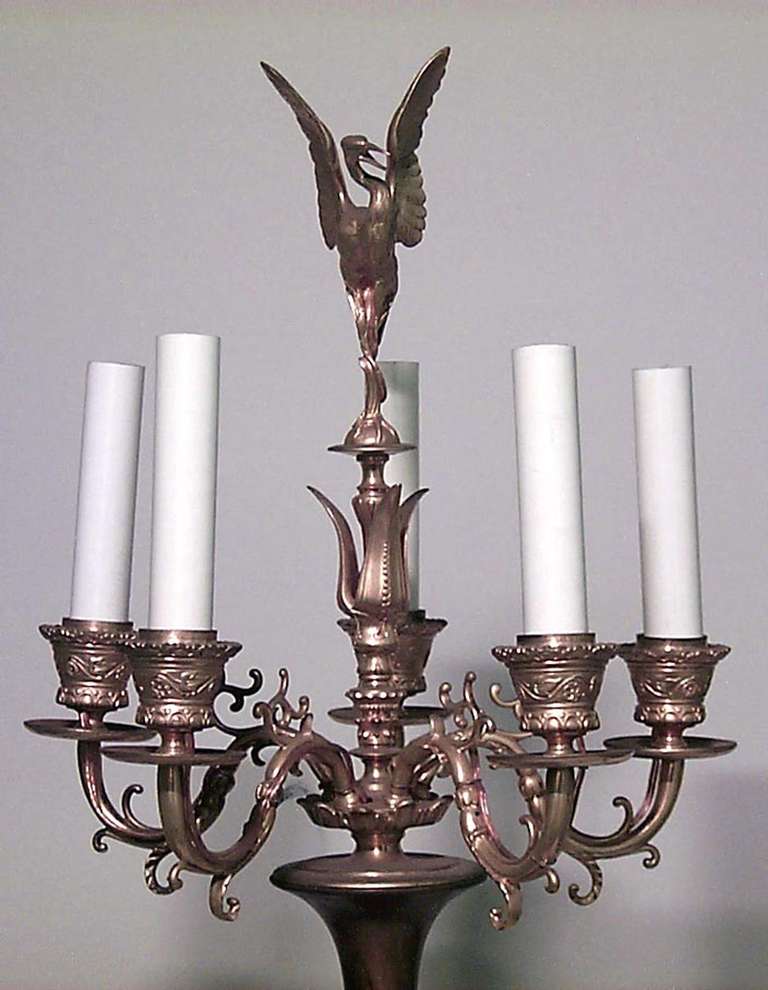 19th Century Pair of French Candelabra by H. Cahieux & F. Barbedienne, 1880 For Sale