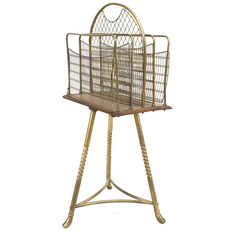 Victorian Brass Revolving Book Stand For Sale at 1stDibs