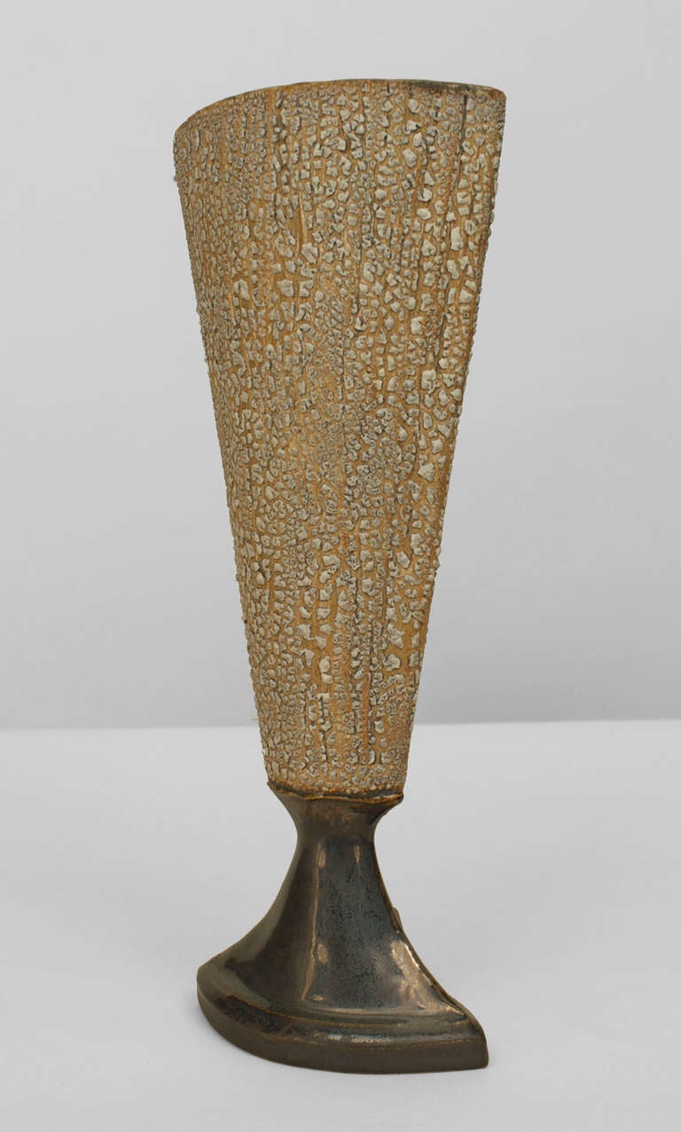 Modern Contemporary American Textured Vase by Gary DiPasquale