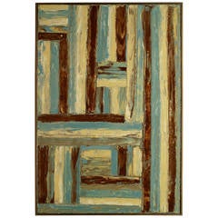 "Blue Grid III" Painting by American Artist Richard Rumi, 2007 11