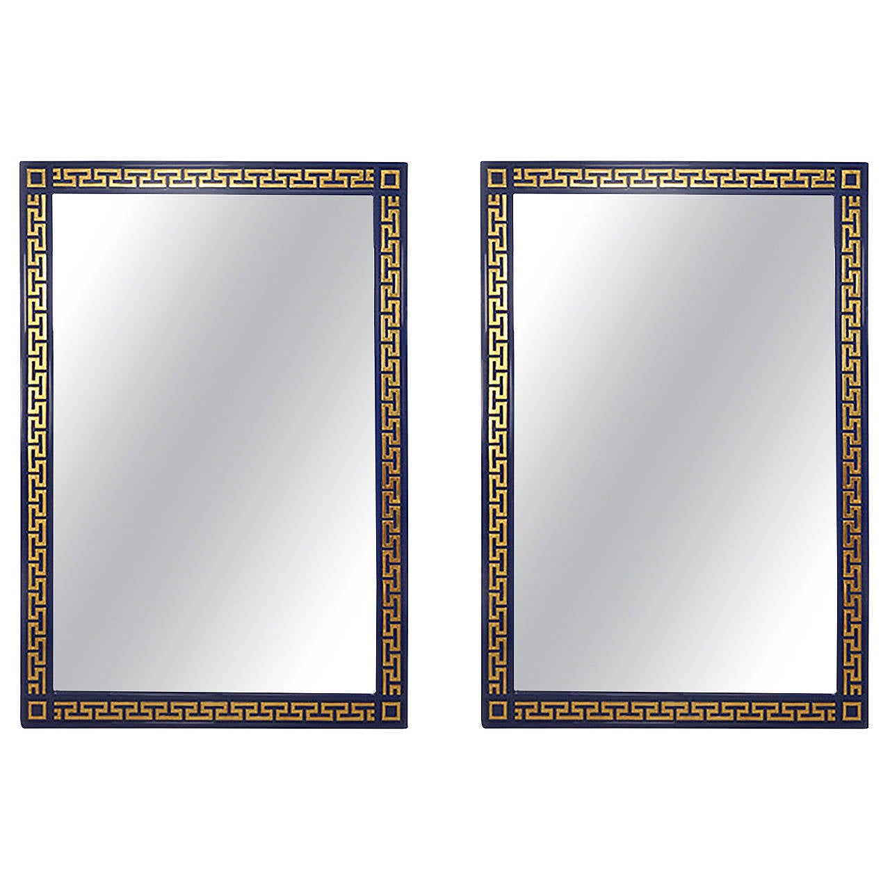 Lacquered Greek Key Wall Mirrors For Sale at 1stdibs