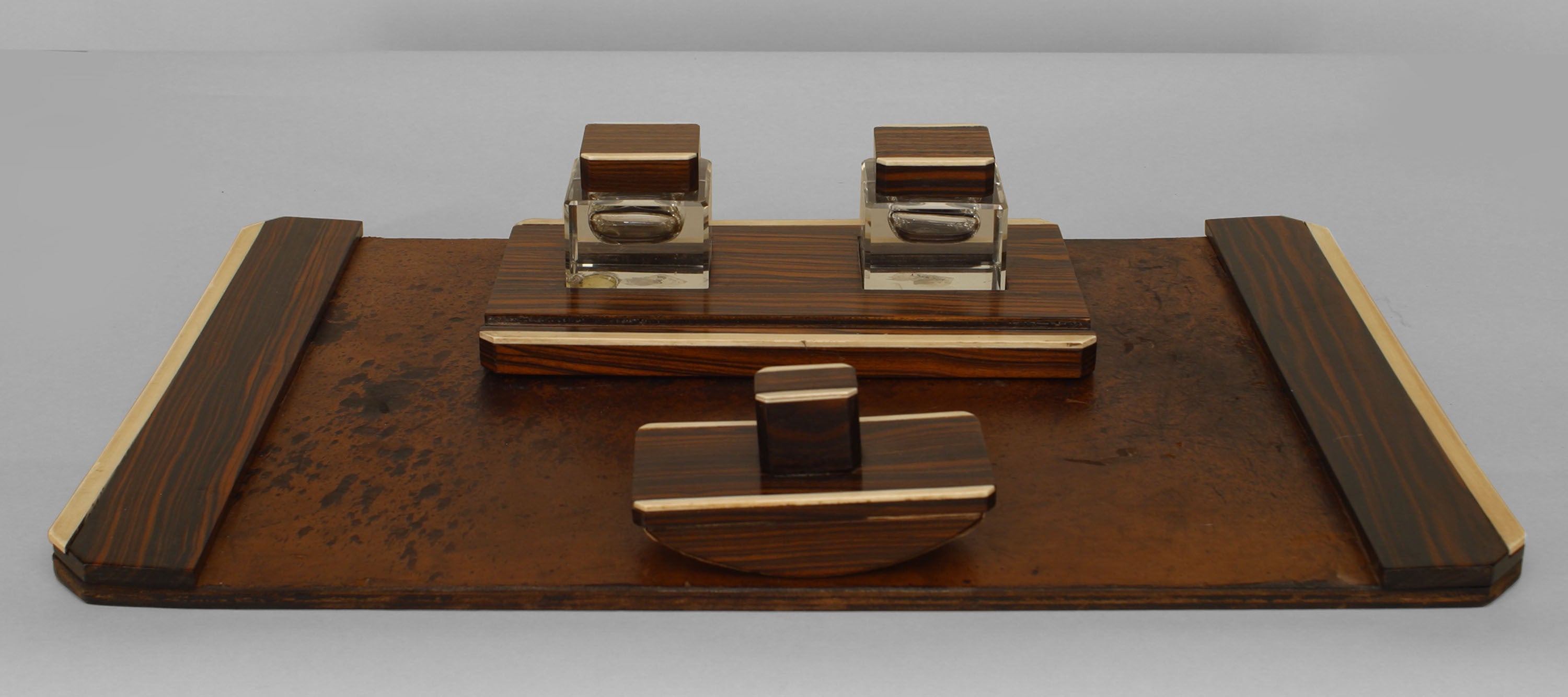 French Art Deco Palisander Desk Set