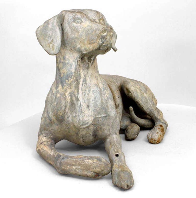 Pair of 19th Century English Life-Sized Dog Sculptures 3