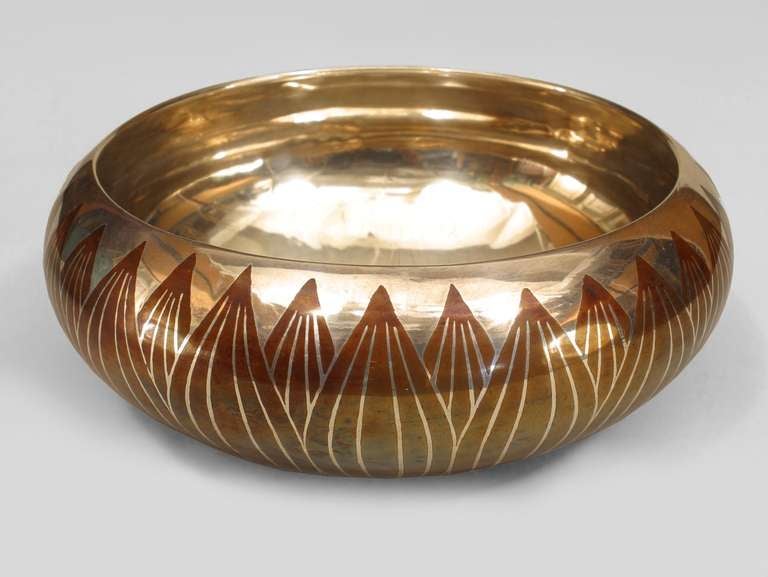 Tiffany & Co. Sterling Silver And Inlaid Copper Bowl
