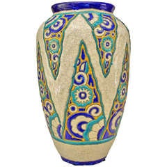 Belgian Art Deco Floral Motif Vase 6