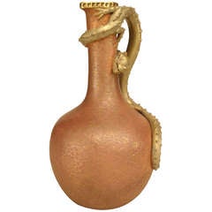 19th c. English Royal Worcester Serpent Detail Vase