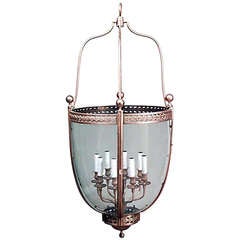 Louis XVI Style Bronze Dore Rounded Hanging Lantern 12