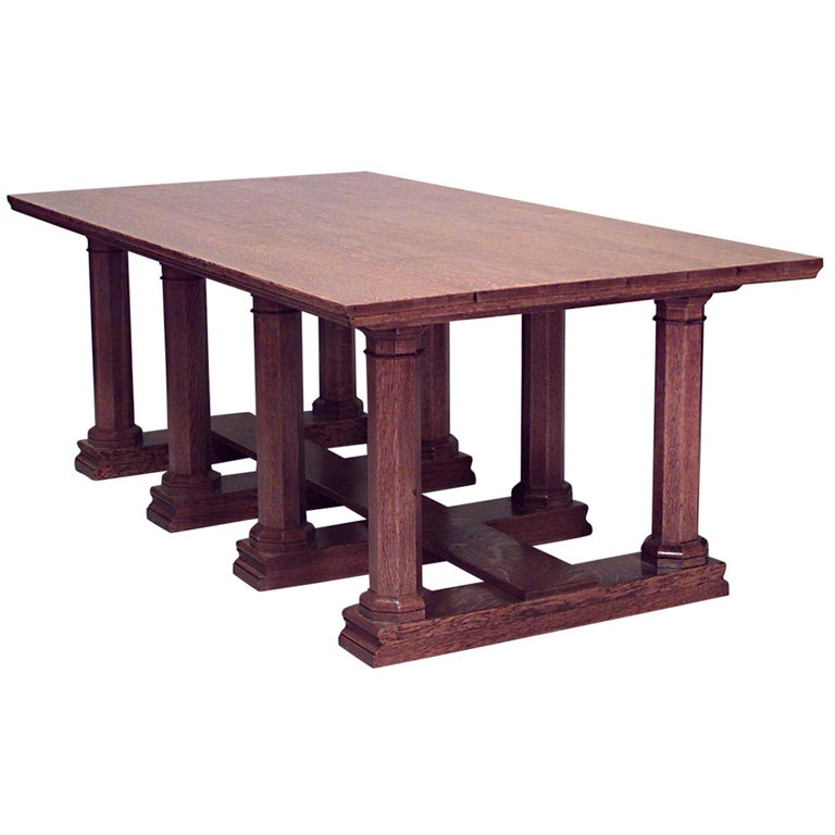 English Aesthetic Movement Refectory Table For Sale