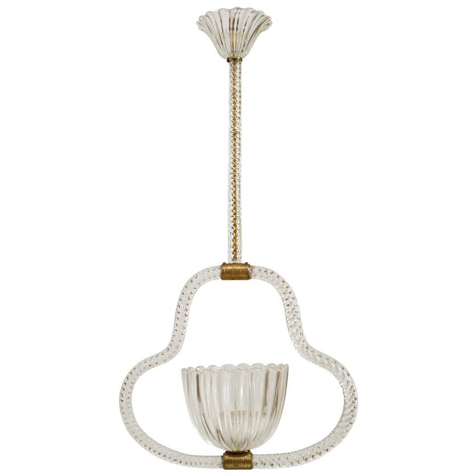 Italian MidCentury Venetian Translucent Baccarat Crystal Lantern For ...